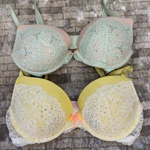 Two Victoria’s Secret Dream Angels Push Up Bras